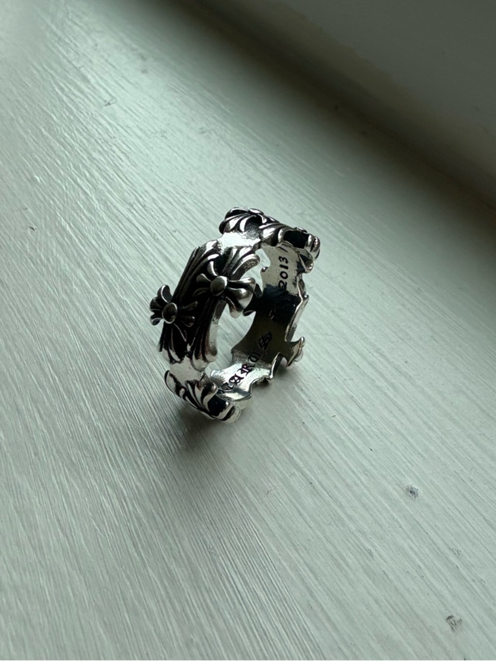Vintage Silver Tone Ring - Y2K / Edgy Unisex Style
